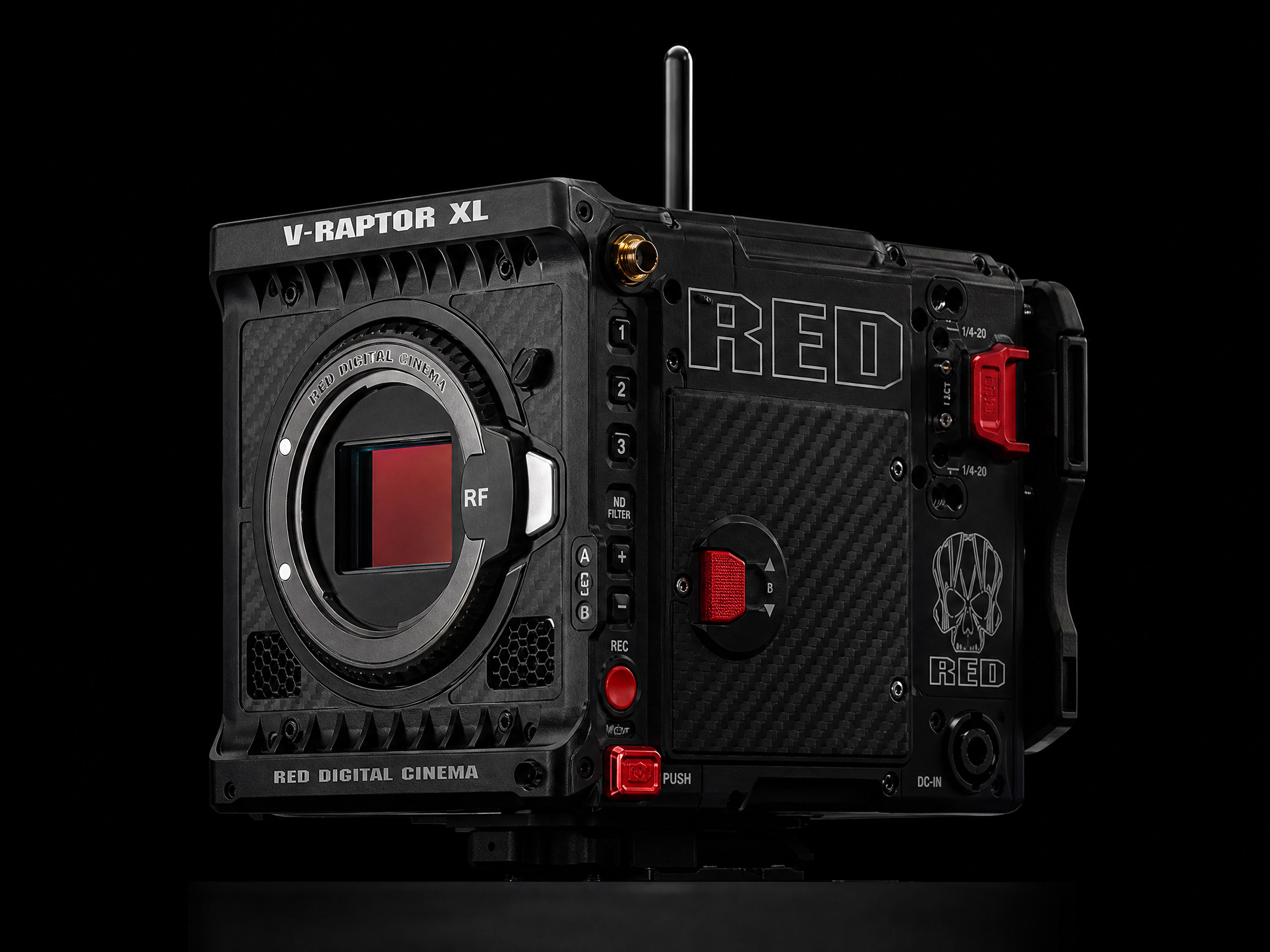 RED V-Raptor电影摄影机侧面展示